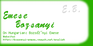 emese bozsanyi business card